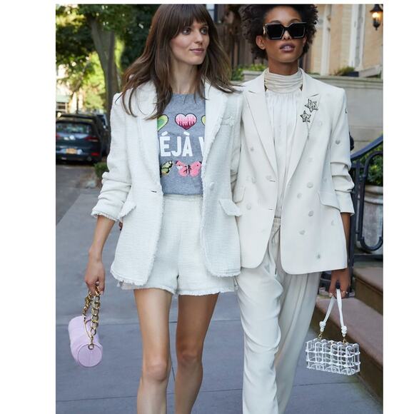 Cinq à Sept Khloe Bouclé Blazer Size 8 - Picture 2 of 14